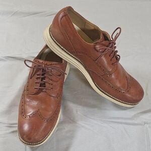 Cole Haan Tan Leather Grand 0S Oxfords